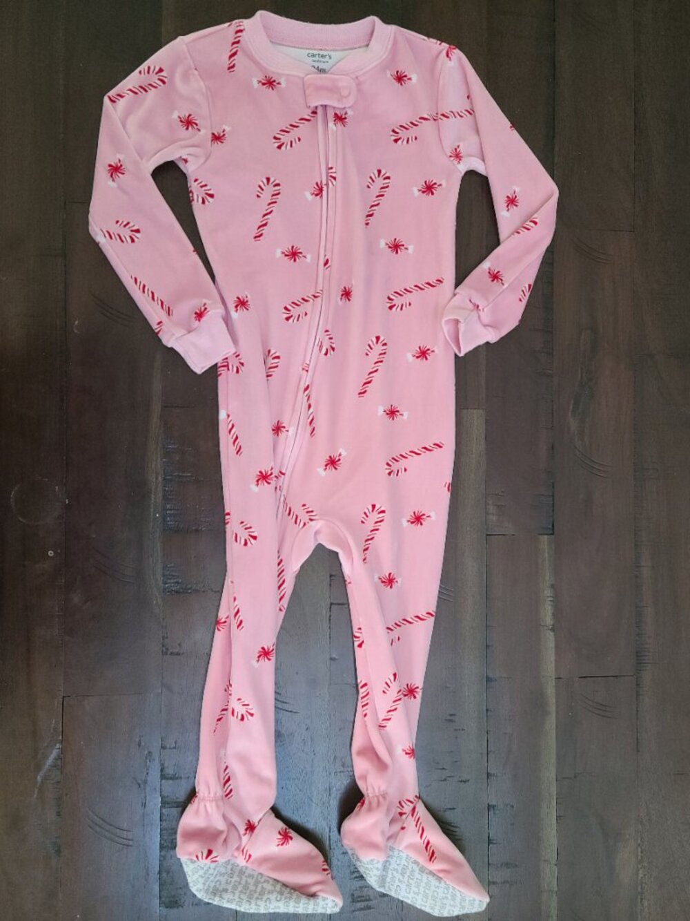☀️ 10 for $10 Carters Candy Cane Footie Pajama